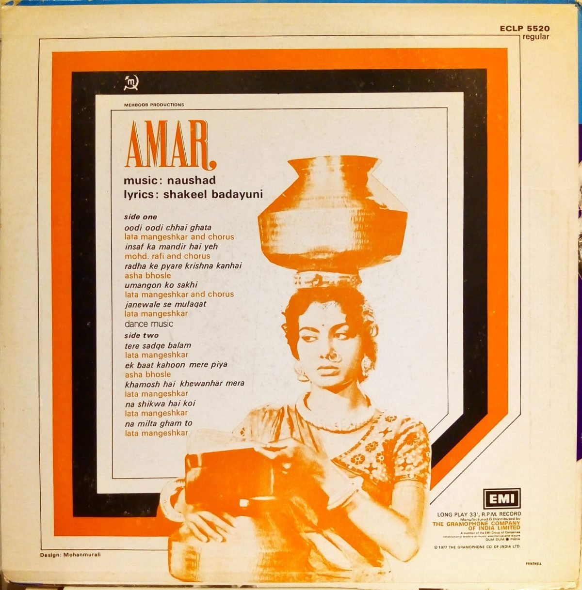 Naushad ‎– Amar LP Plak - Görsel 3