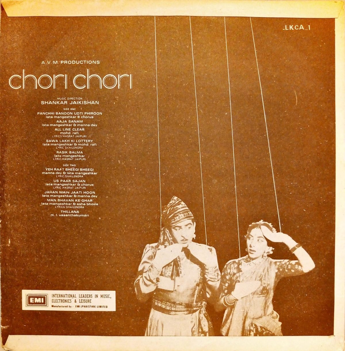 Shankar Jaikishan ‎– Chori Chori LP Plak - Görsel 3