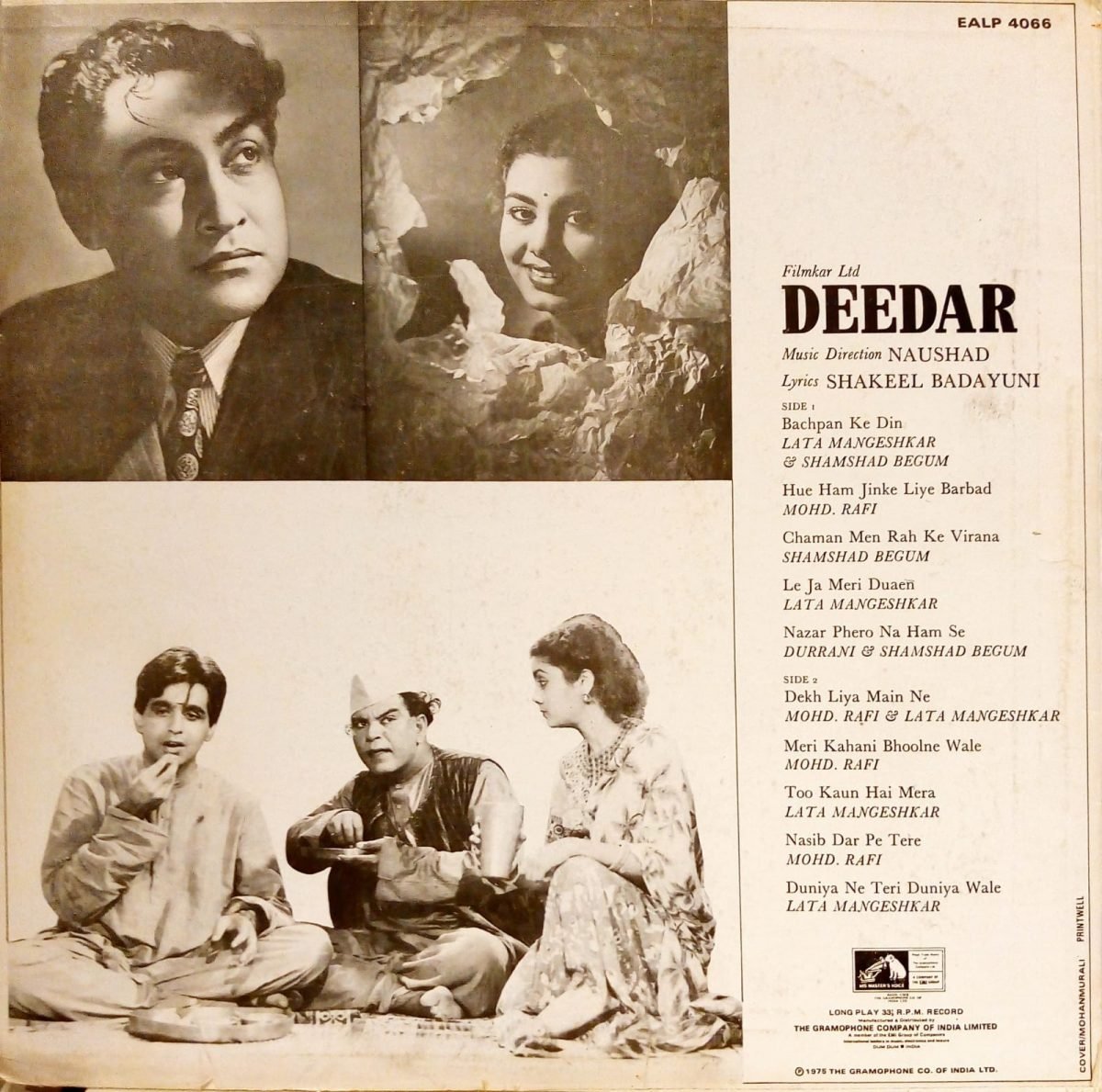 Naushad ‎– Deedar LP Plak - Görsel 3