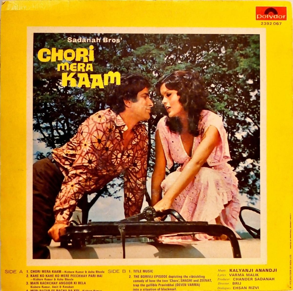 Kalyanji Anandji ‎– Chori Mera Kaam LP Plak - Görsel 2