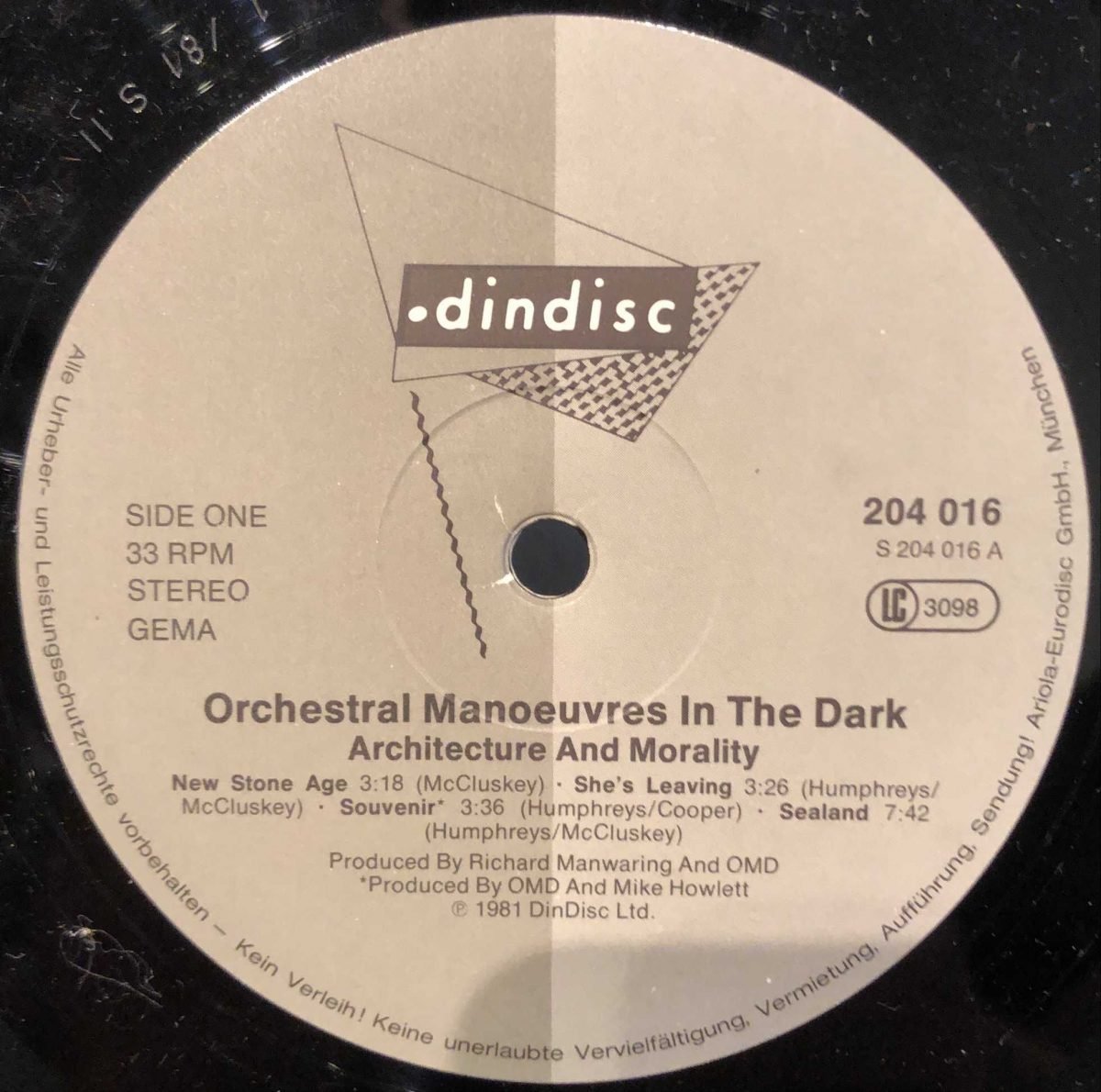 Orchestral Manoeuvres In The Dark ‎– Architecture & Morality LP Plak - Görsel 2