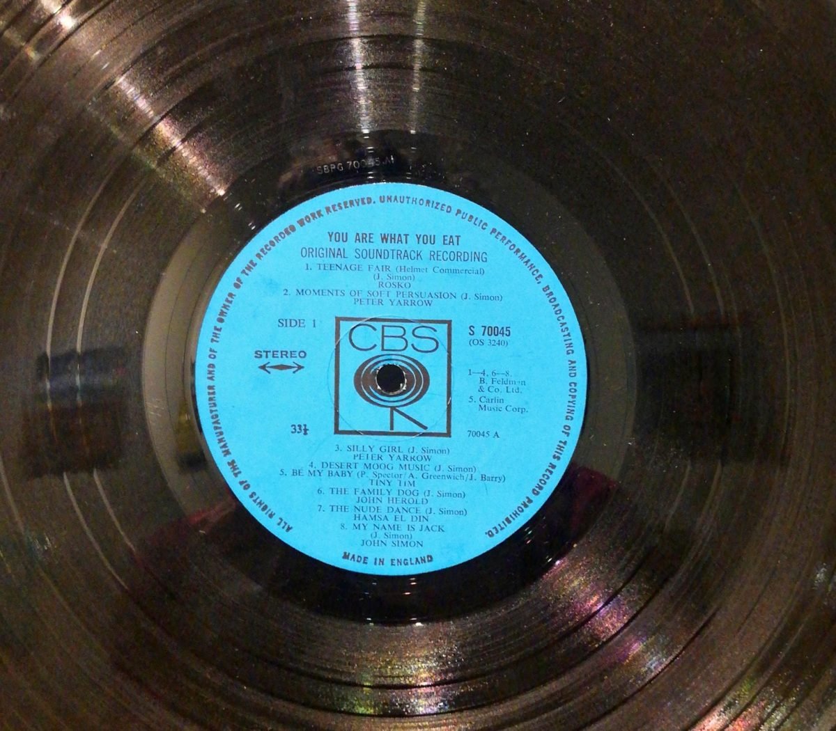 You Are What You Eat (Original Soundtrack Recording) LP Plak - Görsel 3