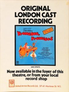"Promises, Promises" Original London Cast ‎– Promises, Promises LP Plak - Görsel 3