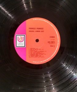 "Promises, Promises" Original London Cast ‎– Promises, Promises LP Plak - Görsel 2
