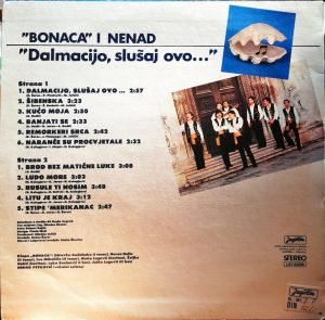 "Bonaca" I Nenad ‎–  " Dalmacijo, Slušaj Ovo..." LP Plak - Görsel 3