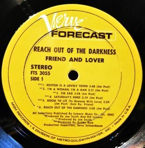 Friend & Lover ‎– Reach Out Of The Darkness LP Plak - Görsel 2