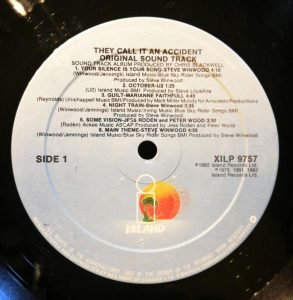 Original Sound Track From They Call It An Accident LP Plak Film Müziği - Görsel 2