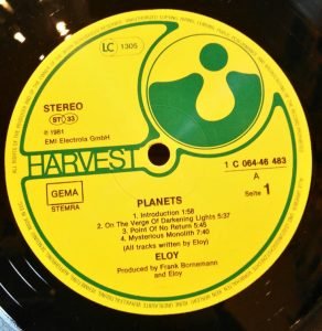 Eloy – Planets LP Plak - Görsel 4