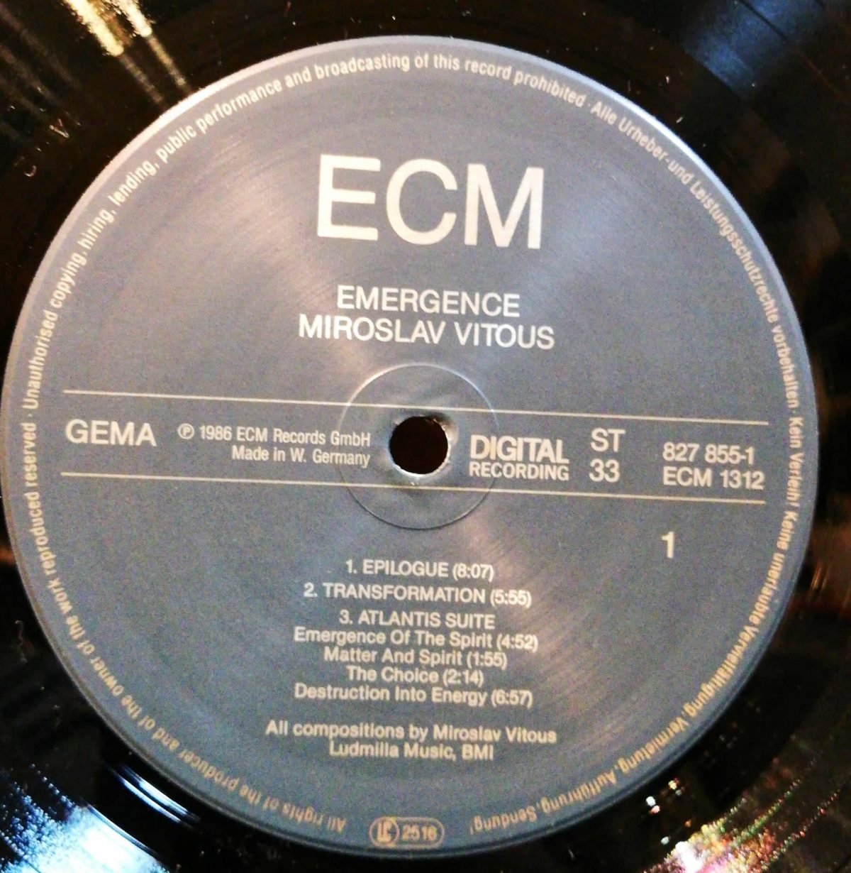 Miroslav Vitous – Emergence LP Plak - Görsel 2
