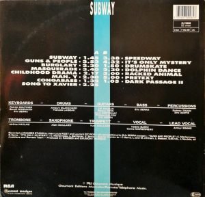 Eric Serra – Subway (Original Soundtrack From The Movie) LP Plak - Görsel 3