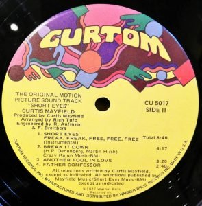 Curtis Mayfield – Short Eyes - The Original Picture Soundtrack LP Plak - Görsel 2