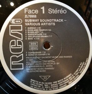 Eric Serra – Subway (Original Soundtrack From The Movie) LP Plak - Görsel 2