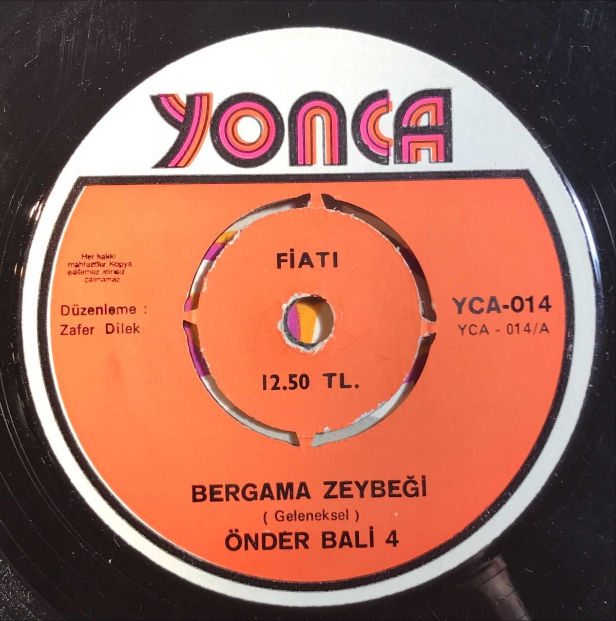 Önder Bali 4 ‎– Bergama Zeybeği / Geçen Yaz 45lik Plak - Görsel 3