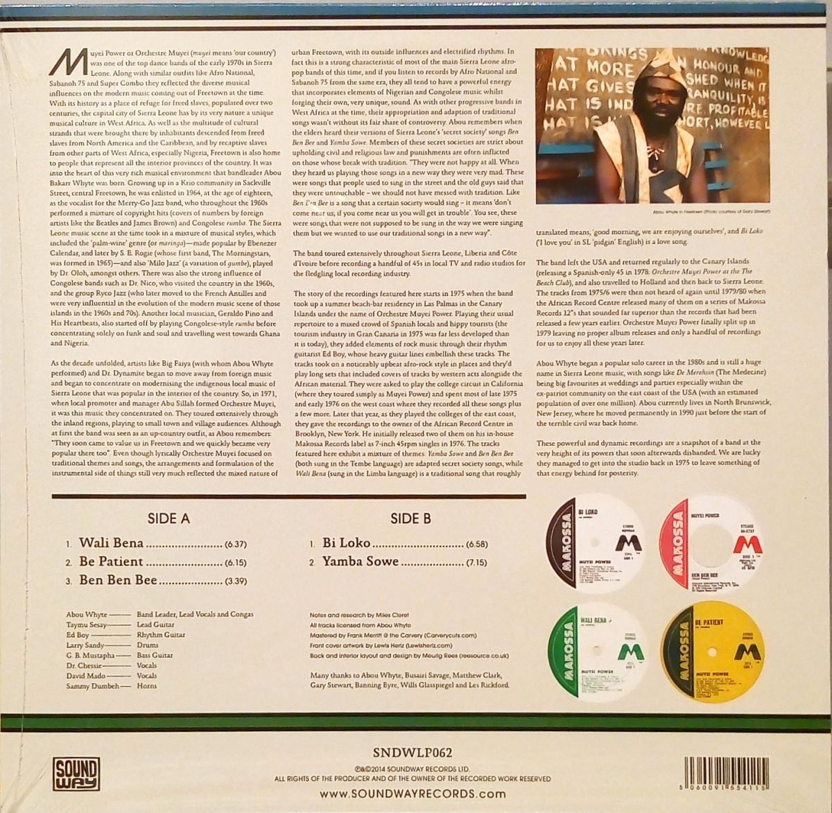 Muyei Power – Sierra Leone In 1970s USA LP Plak - Görsel 2