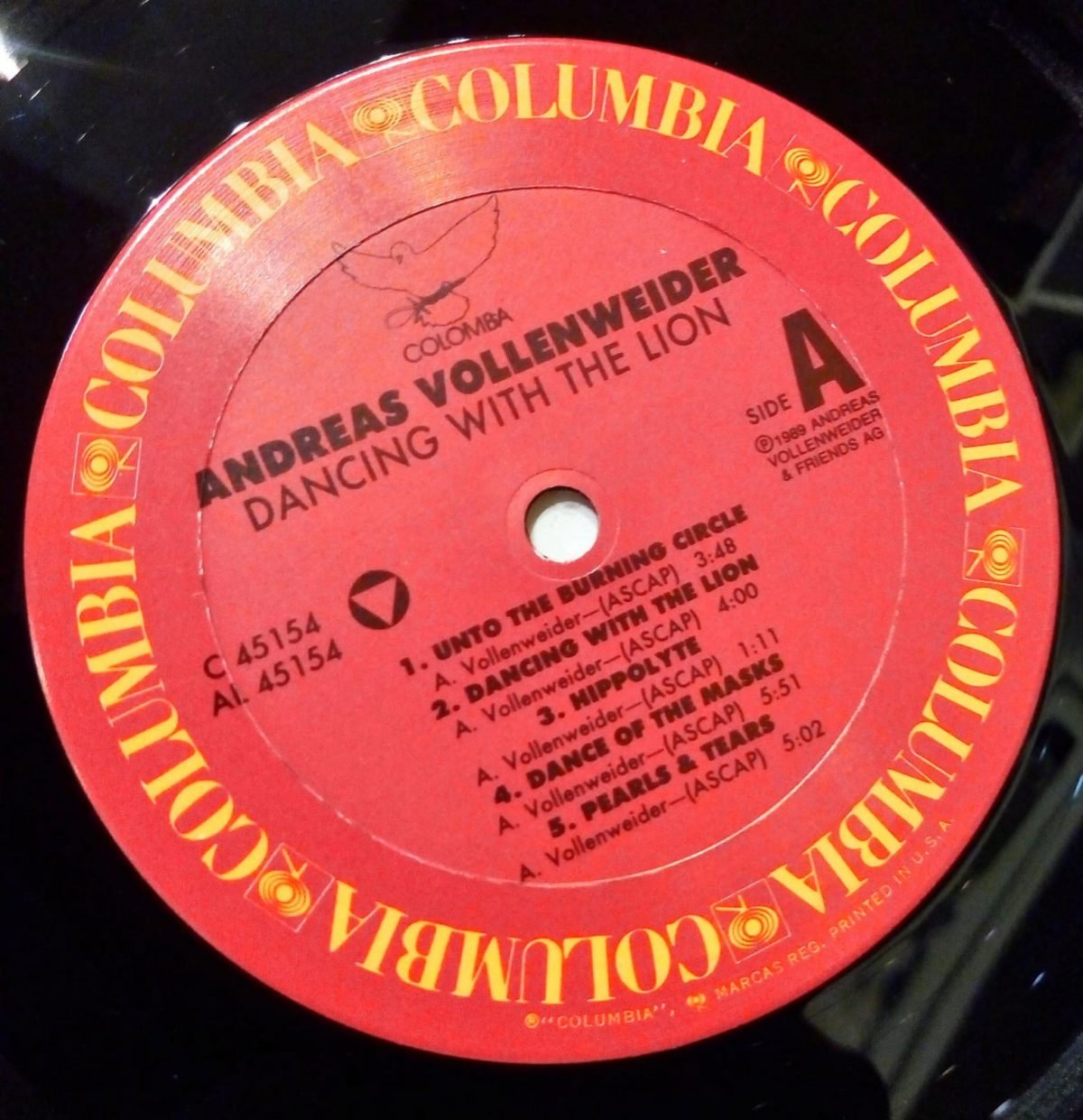 Andreas Vollenweider – Dancing With The Lion LP Plak - Görsel 2
