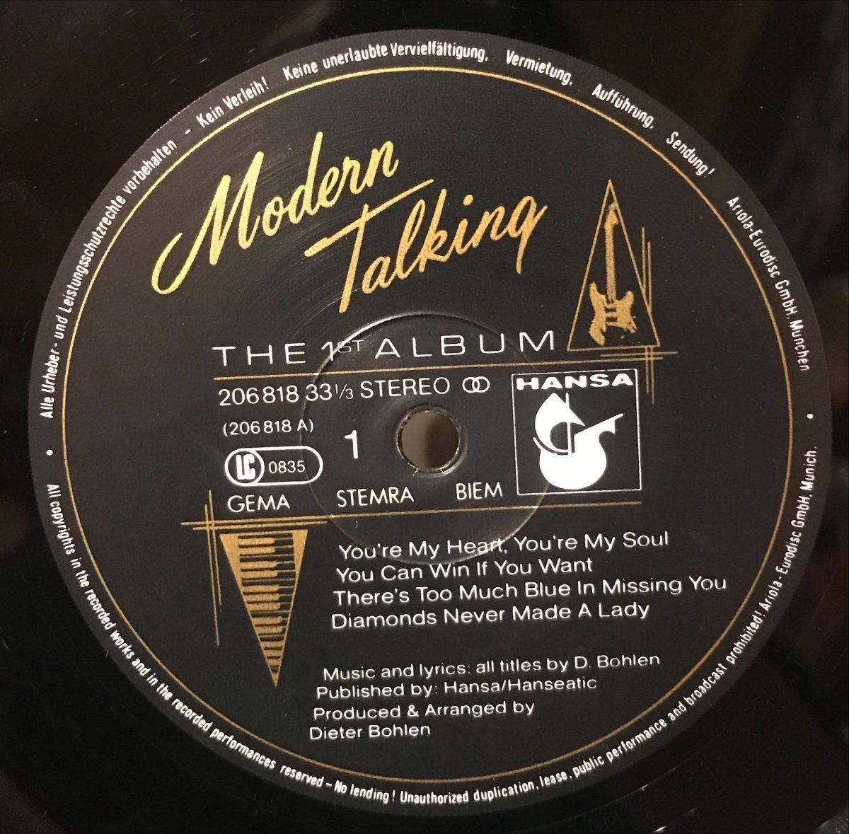 Modern Talking – The 1st Album LP Plak - Görsel 3