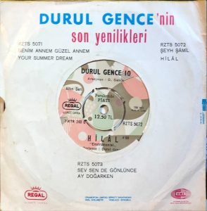 Durul Gence 10 ‎– Hilal / Şeyh Şamil 45lik Plak - Görsel 2