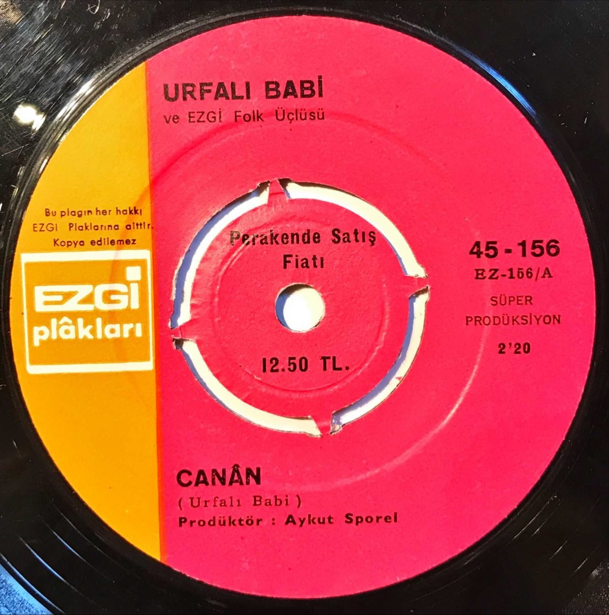 Urfalı Babi ‎– Canân / Genç Osman 45lik Plak - Görsel 3