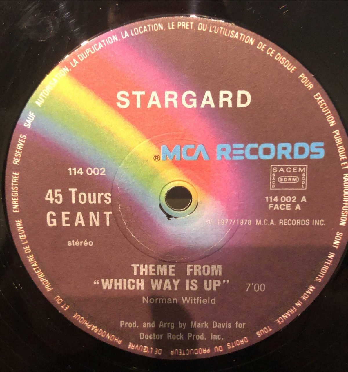 Stargard ‎– Theme From "Which Way Is Up" 12'' Maxi Single Plak - Görsel 3