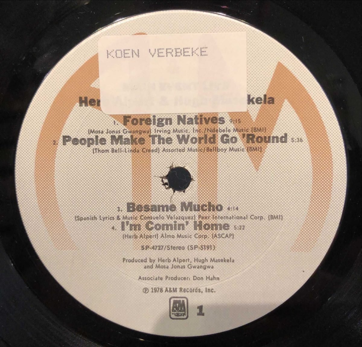 Herb Alpert & Hugh Masekela ‎– Main Event Live LP Plak - Görsel 3