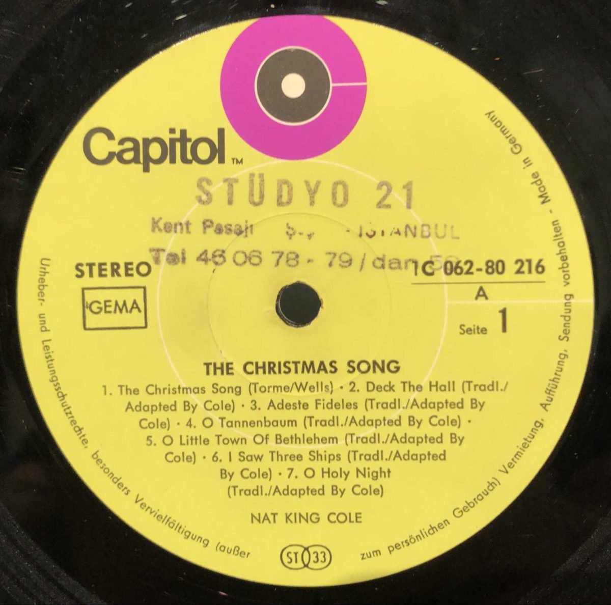 Nat King Cole ‎– The Christmas Song LP Plak - Görsel 2