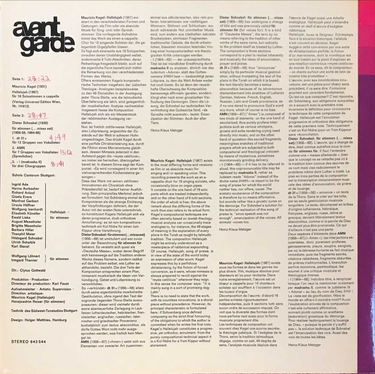 Avantgarde Vol. 2 - 6 x LP Box Set - Görsel 9
