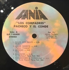 Pacheco Y El Conde ‎– Los Compadres LP Plak (Salsa) - Görsel 3