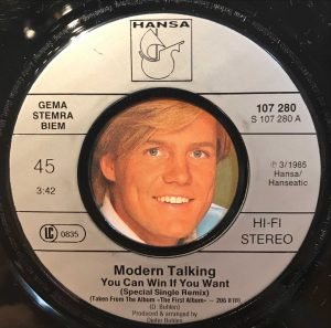 Modern Talking – You Can Win If You Want / One In A Million 45lik Plak - Görsel 3