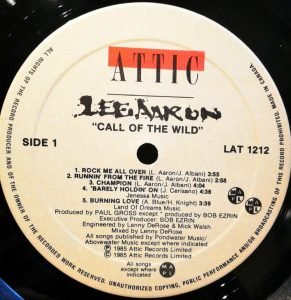 Lee Aaron – Call Of The Wild LP Plak - Görsel 2
