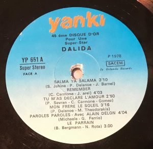 Dalida ‎– Salma Ya Salama LP Plak - Görsel 3
