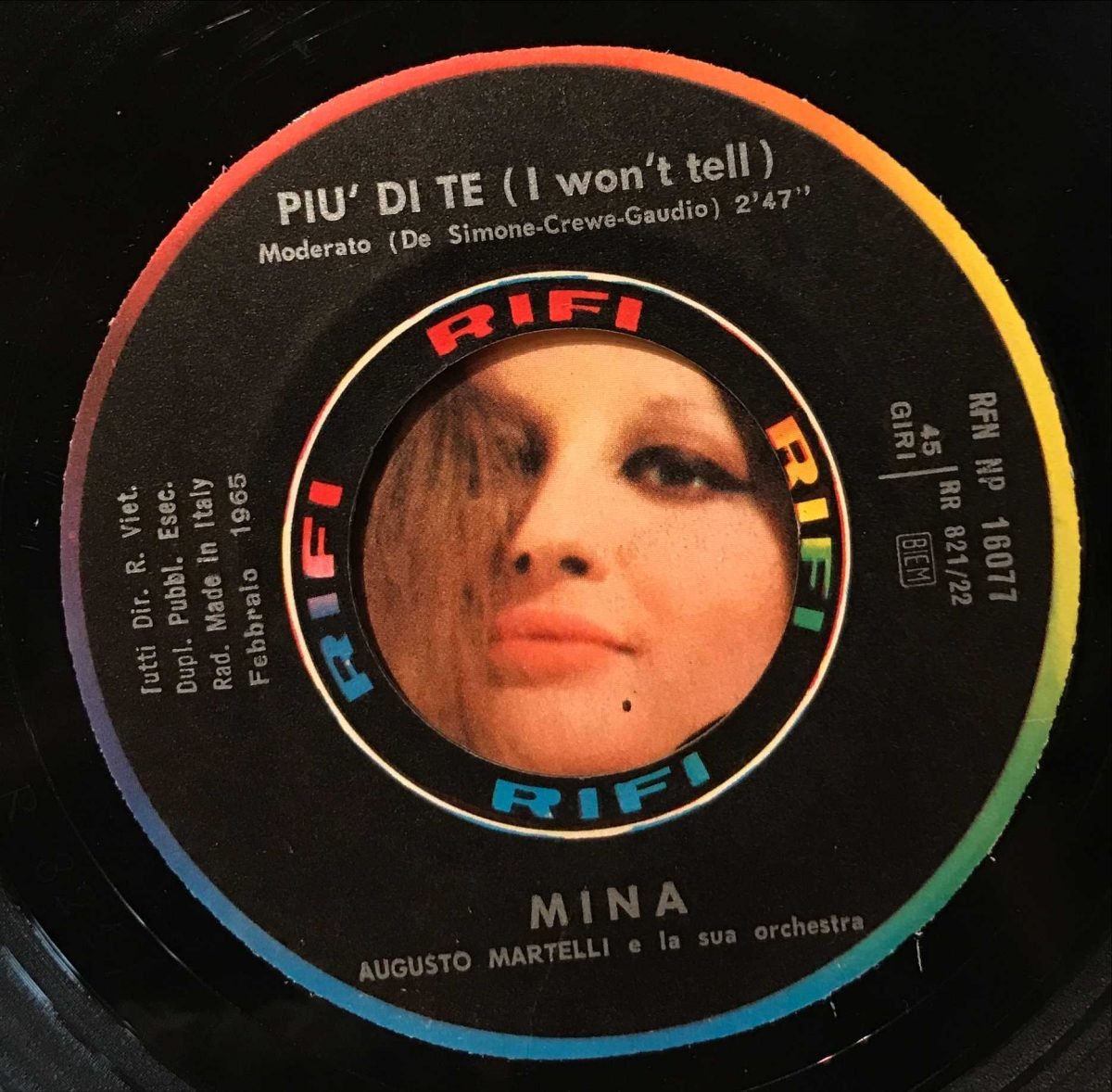 Mina – Se Piangi Se Ridi / Più Di Te 45lik Plak - Görsel 2