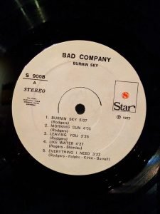 Bad Company – Burnin' Sky LP Plak - Görsel 2