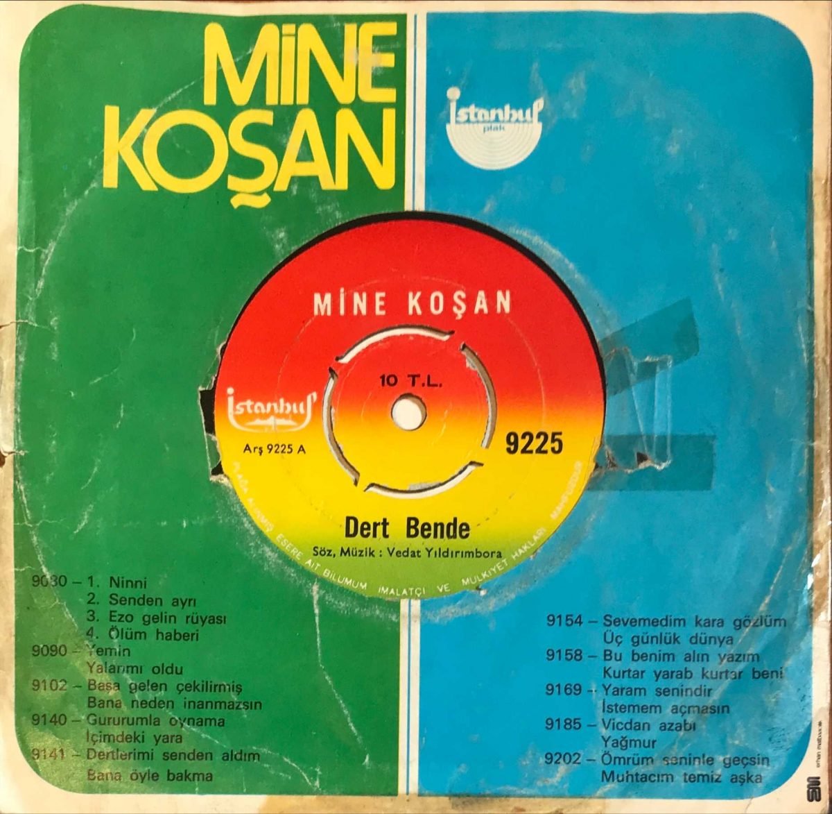 Mine Koşan – Dert Bende / Sevde Gör 45lik Plak - Görsel 2