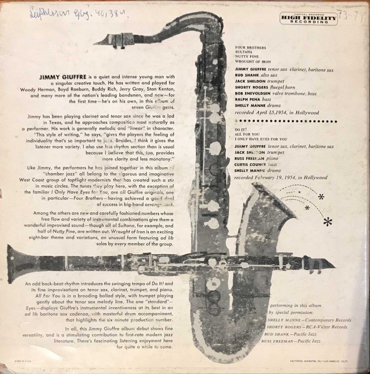 Jimmy Giuffre 2x7'' Çift 45lik Plak - Görsel 2