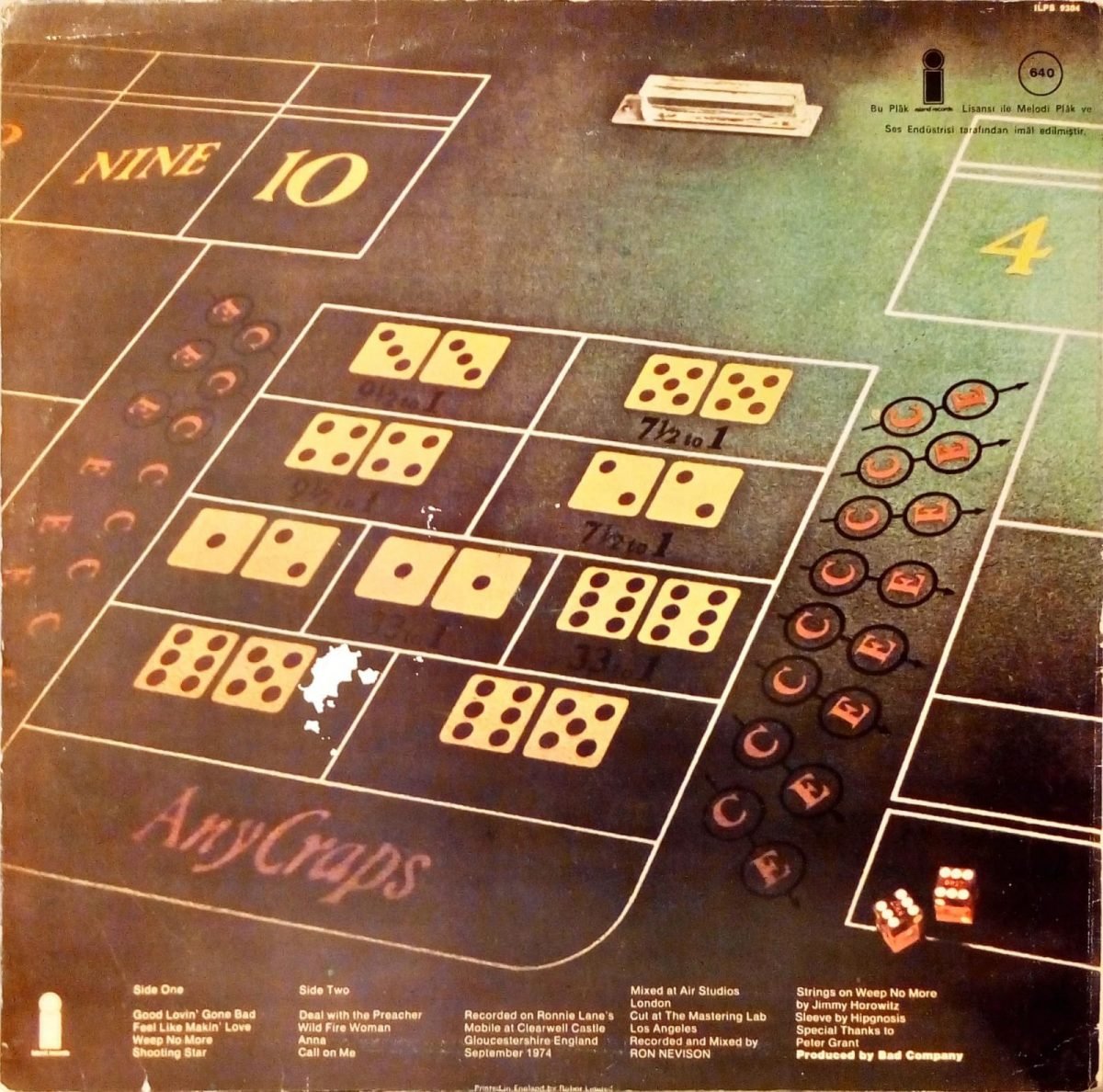 Bad Company – Straight Shooter LP Plak - Görsel 3