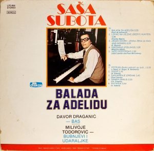 Saša Subota – Balada Za Adelidu LP Plak - Görsel 2
