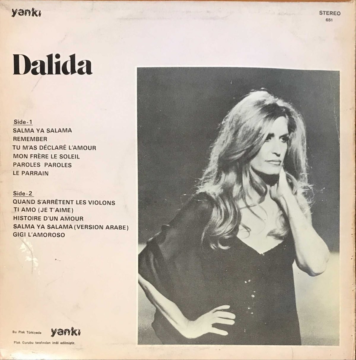 Dalida ‎– Salma Ya Salama LP Plak - Görsel 2