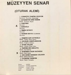 Müzeyyen Senar ‎– Çilingir Sofrası 1990 (Oturak Alemi) Kaset - Görsel 2