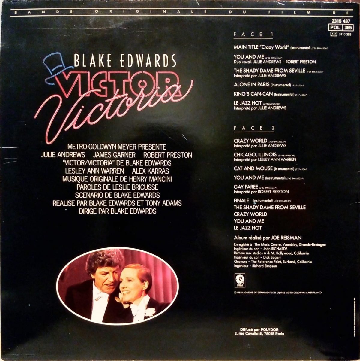 Henry Mancini & His Orchestra – Blake Edwards' Victor/Victoria LP Plak - Görsel 3
