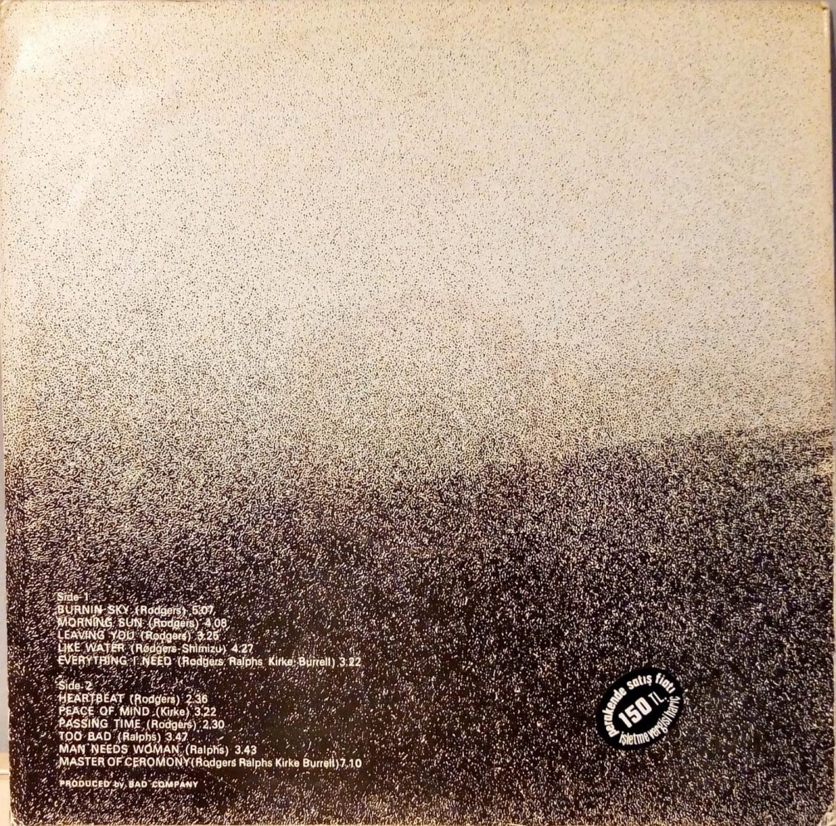 Bad Company – Burnin' Sky LP Plak - Görsel 3