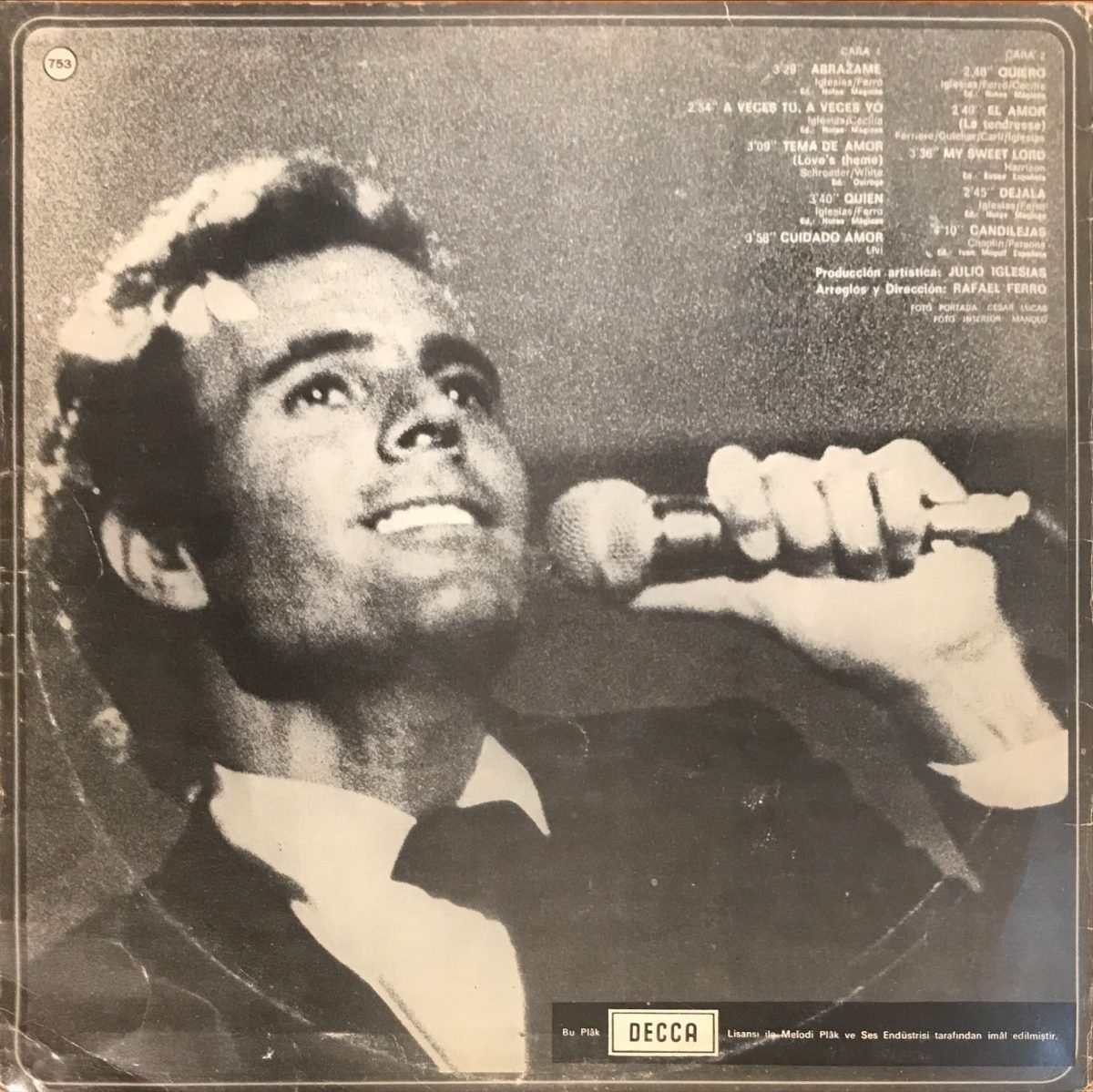Julio Iglesias – El Amor LP Plak - Görsel 2