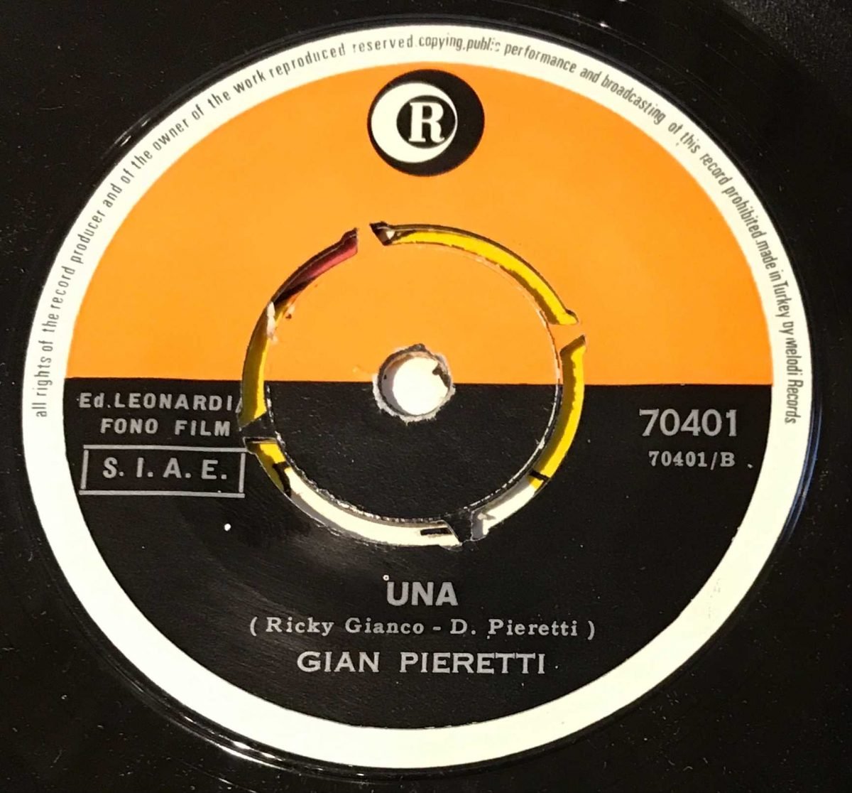 Gian Pieretti – Viola D’Amore / Una 45lik Plak (Türk Baskı) - Görsel 3