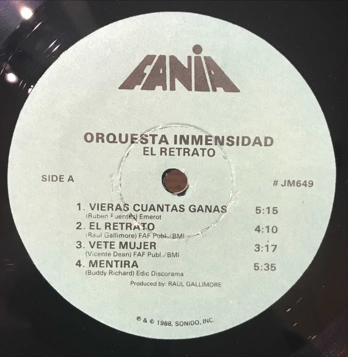 Orquesta Inmensidad ‎– El Retrato LP Plak (Salsa) - Görsel 3