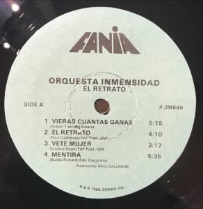 Orquesta Inmensidad ‎– El Retrato LP Plak (Salsa) - Görsel 3
