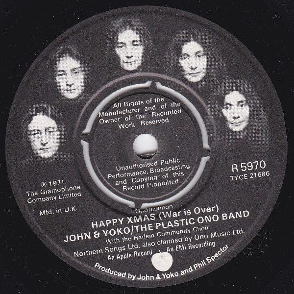 John & Yoko & The Plastic Ono Band – Happy Xmas 45lik Plak