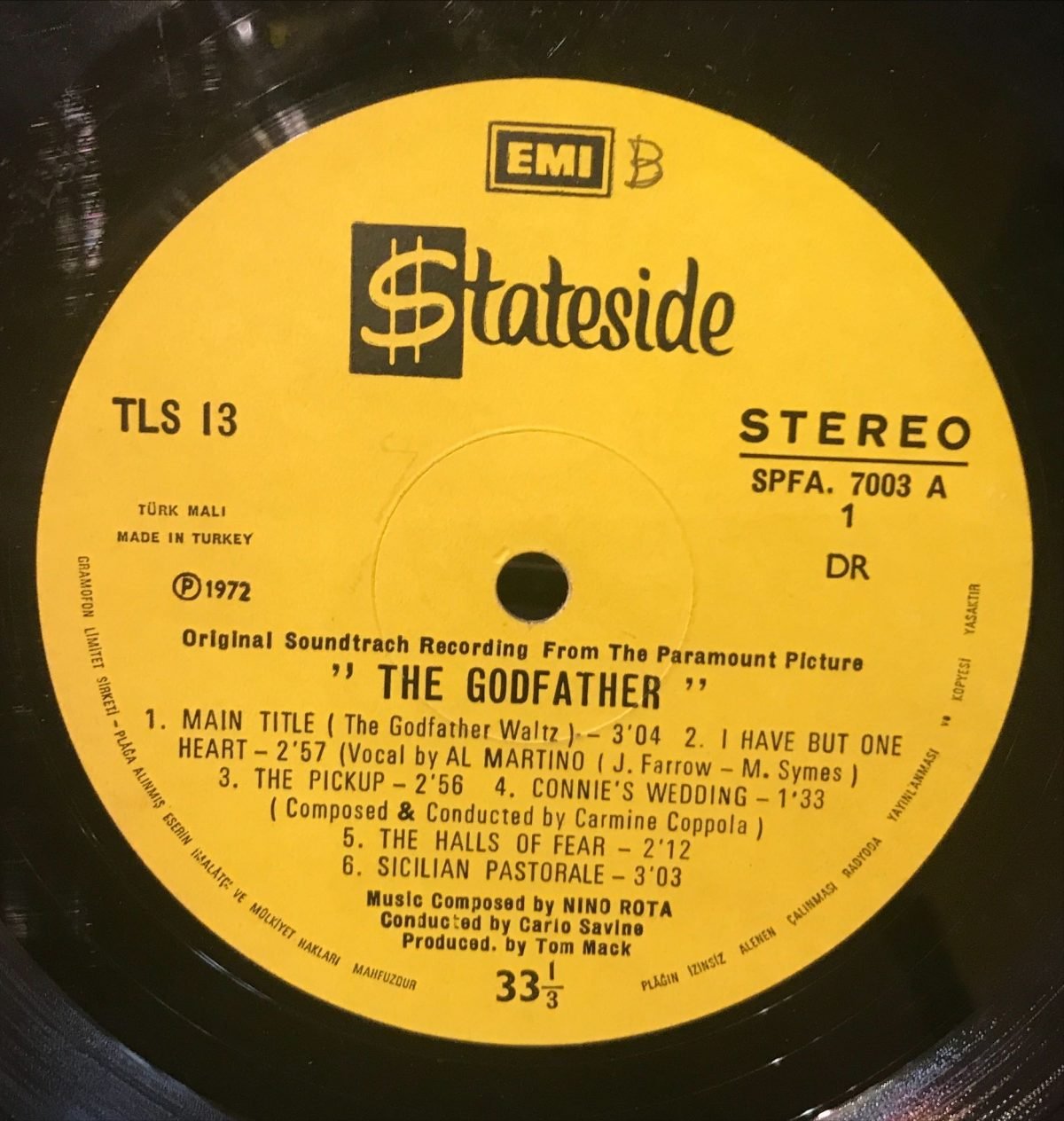 Nino Rota – The Godfather LP Plak - Görsel 3