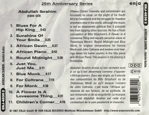Abdullah Ibrahim – African Dawn CD - Görsel 2