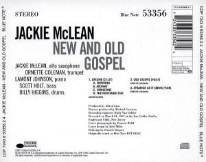 Jackie McLean – New And Old Gospel CD - Görsel 3