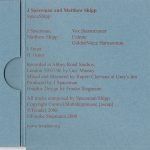J. Spaceman and Matthew Shipp ‎– SpaceShipp CD - Görsel 3