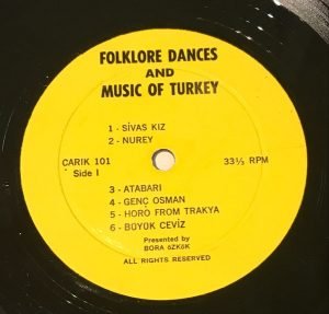 Bora Özkök ‎– Çarık - Turkish Folk Dances LP Plak - Görsel 2
